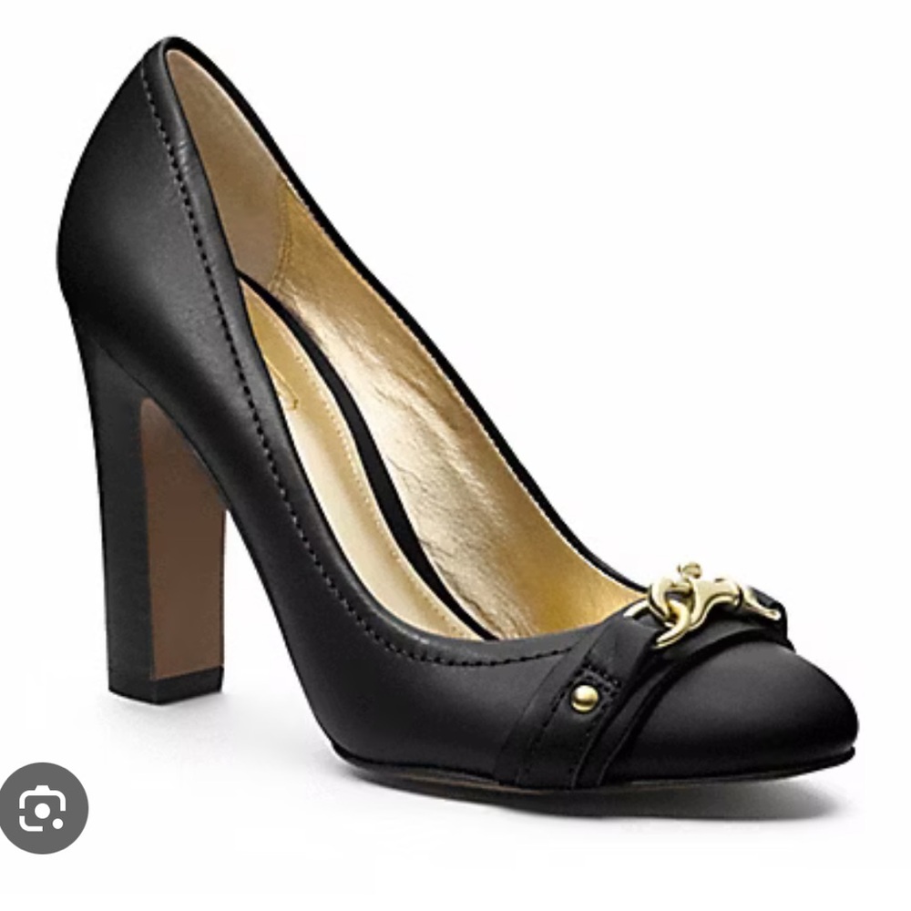 Coach Heels with Gold Accent